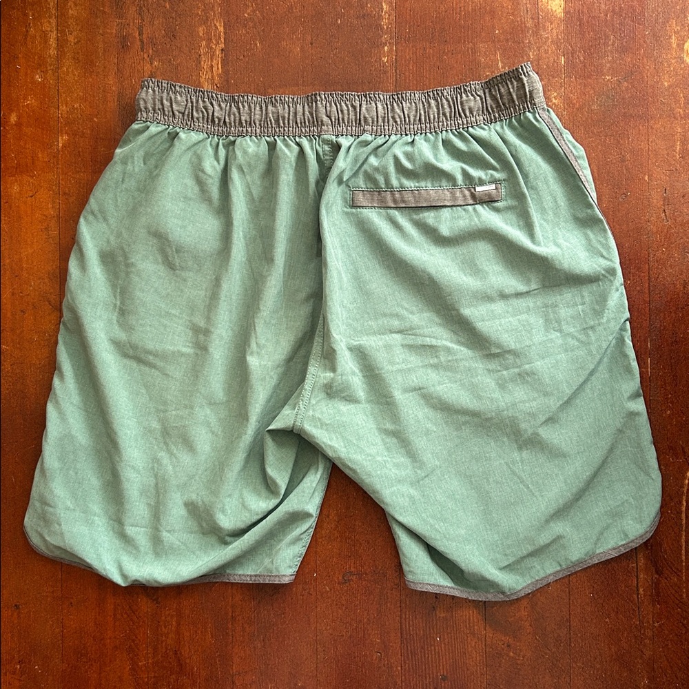 Vuori Sage Green and Charcoal Shorts - Picture 2 of 3